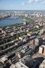 Fototapeta premium Charles River and Back Bay apartment, Boston