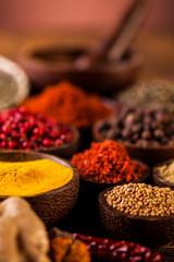Colorful Asian theme with spices
