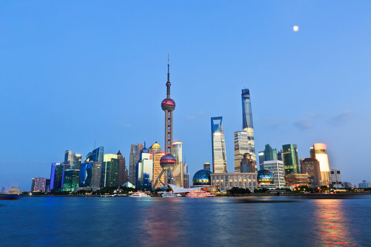 Beautiful Shanghai skyline at night