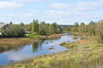 Small river with boulders