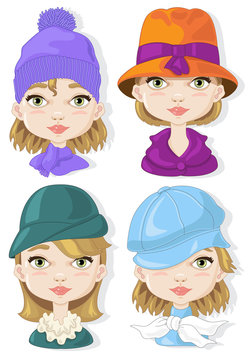 Four  Woman Hats