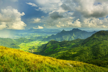 Obraz premium View of Phu Chi Fa mountain
