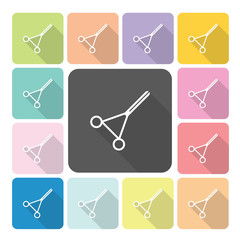 Scissors Icon color set vector illustration