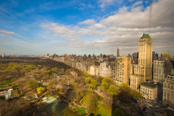 Fototapeta na wymiar Autumn view of Central Park, Manhattan, New York
