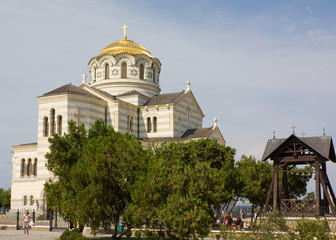 Fototapeta na wymiar Vladimir Cathedral in the Sevastopol, Crimea