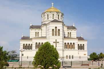 Fototapeta na wymiar Vladimir Cathedral in the Sevastopol, Crimea