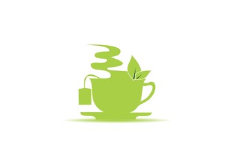 green tea and green leaf