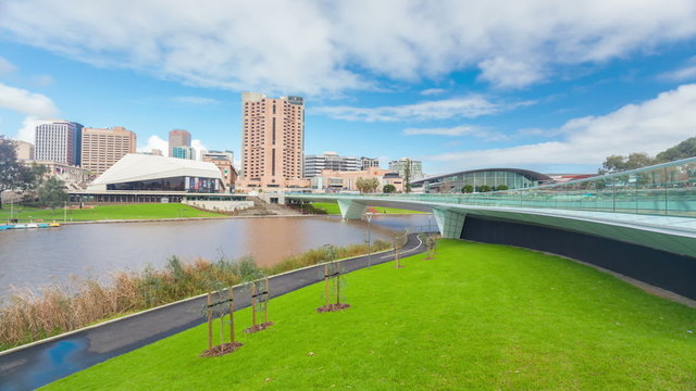 Timelapse video of riverbank precinct in Adelaide