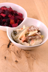 Russian beetroot salad vinaigrette