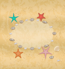 Vintage summer card with place for text