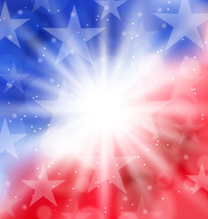 Fototapeta premium Happy 4th of July card with place for text