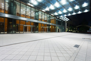 modern office building entrance exterior