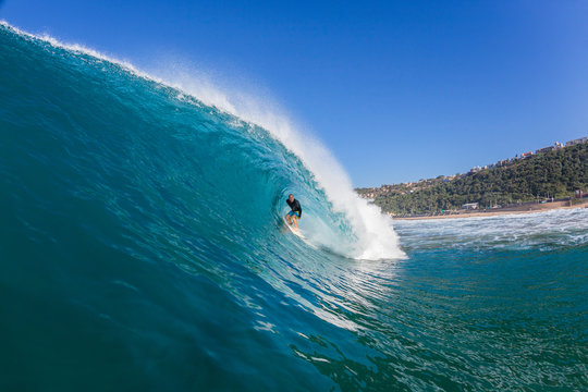 Surfing Large Tube Wave