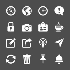 website menu icon set, vector eps10