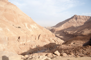 Vacation in Judean desert landscape of Israel