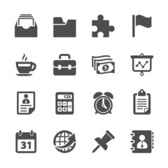 business and office work icon set, vector eps10