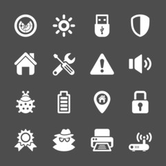 security icon set, vector eps10