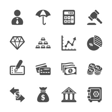 business and finance icon set, vector eps10
