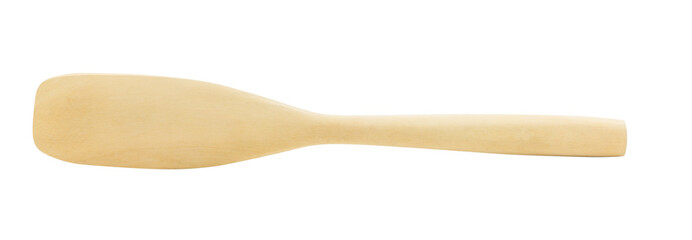 wooden spatula isolated on white background