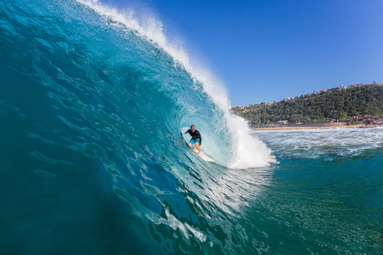 Surfing  Surfer Large Tube Wave