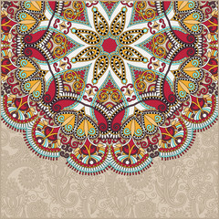 floral round pattern in ukrainian oriental ethnic style for your