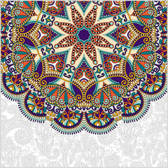 floral round pattern in ukrainian oriental ethnic style for your