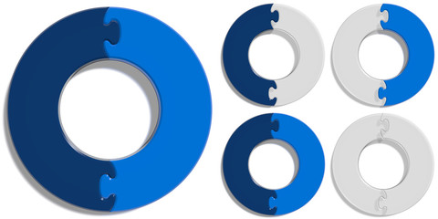 Circle Puzzle 02 - Blue