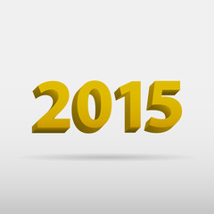 Year 2015 in 3d