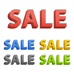 Sale text in 3d