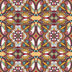 seamless geometry vintage pattern, ethnic style ornamental backg