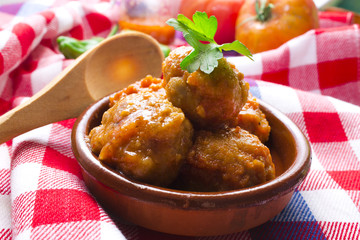 tasty meatloaf with tomato