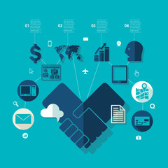 business flat infographic