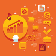 business flat infographic