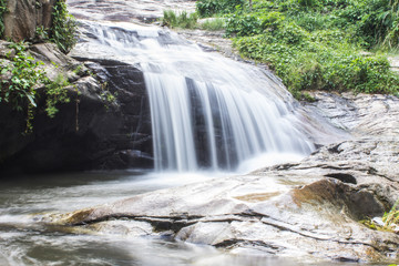 Fototapeta premium Wang Bua Ban waterfall in Doi Suthep-Pui Nationnal Park , Chiang