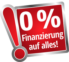 0 % Finanzierung auf alles!