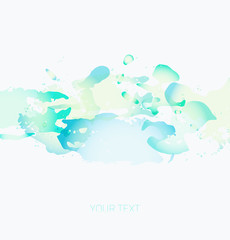 Obraz premium Colorful watercolor spots on a white background