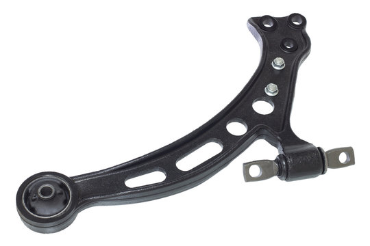 car lever front suspension on a white background