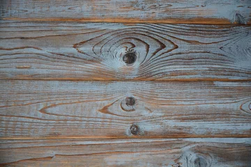 Fotobehang Houten planken achtergrond met geschuurde verf © trinetuzun