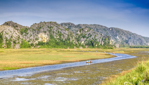 Rice field and river, NinhBinh, vietnam landscapes