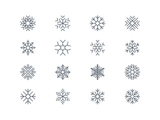 Fototapeta na wymiar Snowflake icons 5