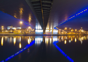 Fototapeta na wymiar panorama nocnego Szczecina