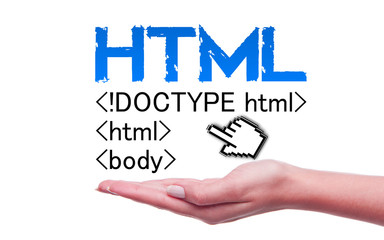 Html concept and hands