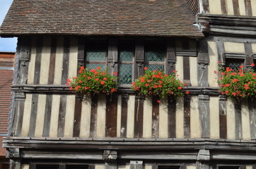 Façade d'une maison à colombage - Lisieux (Normandie)