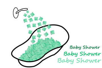 Baby shower (falling baby beanies)