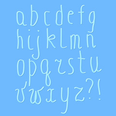 Flat cute letters with shadow