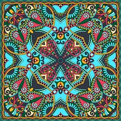 Printed kitchen splashbacks Moroccan Tiles Traditional ornamental floral paisley bandanna. You can use this
