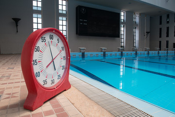 Timer clock in a swimming pool