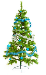 Christmas tree.  Isolated decorated christmas tree