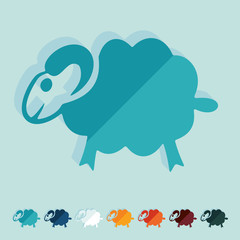 Flat design: sheep