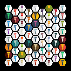 Flat design: paint brush